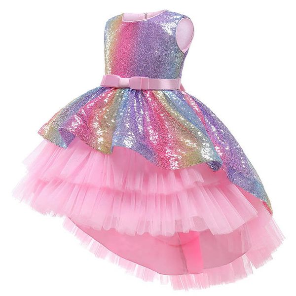 

girls dresses 1st birthday dress for baby girl clothes kids flower mesh princess skirt fluffy children dresses, Red;yellow