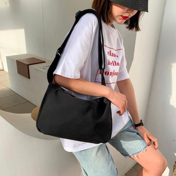 

school bags trendy casual women messenger bag nylon material large capacity crossbody waterproof and anti-theft