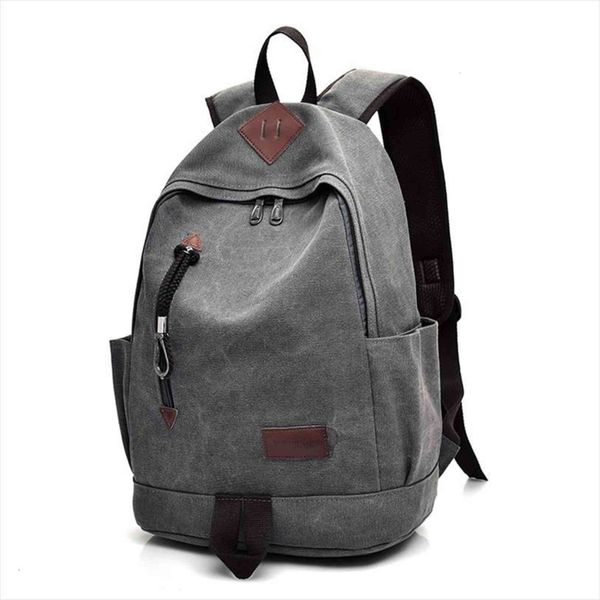 

men canvas backpacks large school bags for teenagers boys girls travel lapbackbag mochila rucksack grey