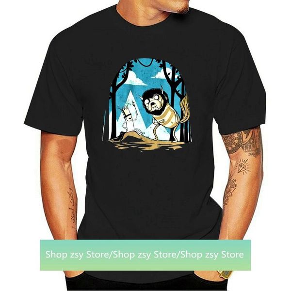 

men's t-shirts king max where the wild adventures are t-shirt sz  things parody male female tee shirt, White;black
