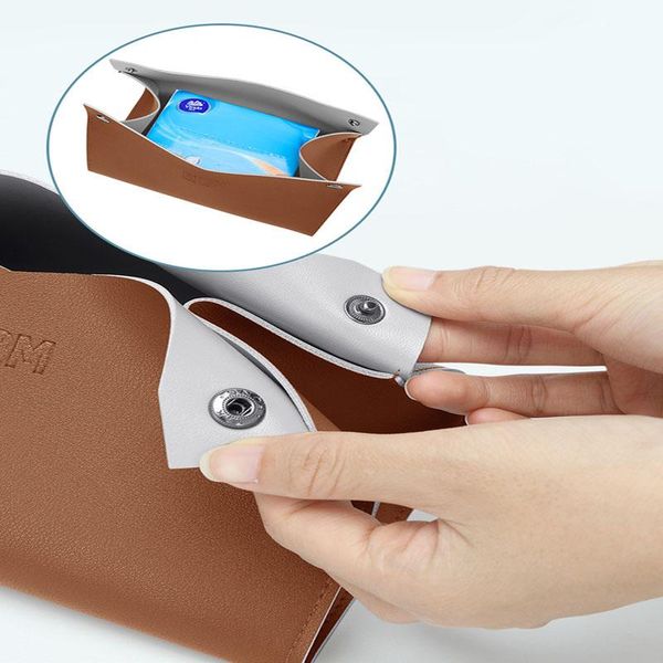 

tissue boxes & napkins leather box car toilet pumping home living room decoration bedroom kitchen desknordic large storage wholesale