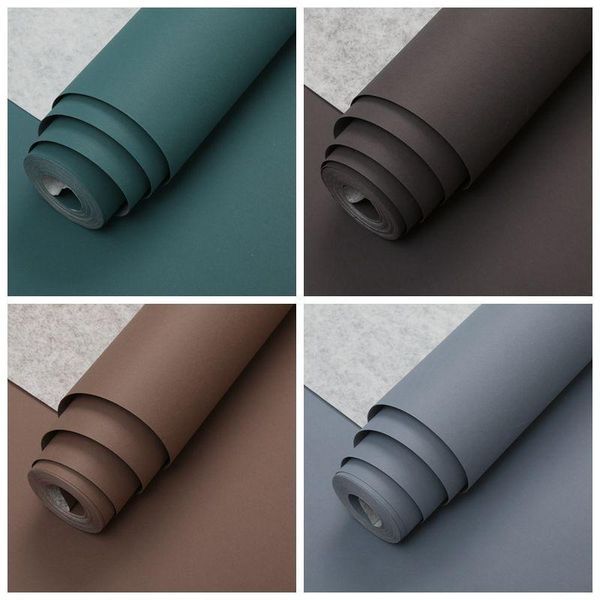 

wallpapers dark coffee plain silk wallpaper bedroom living room and el engineering pure black simple nordic non-woven
