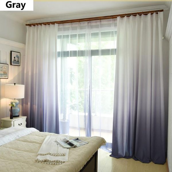 

curtain & drapes modern gradient color tulle window sheer curtains kitchen bedroom chiffon fabrics home el decorative 1 pcs