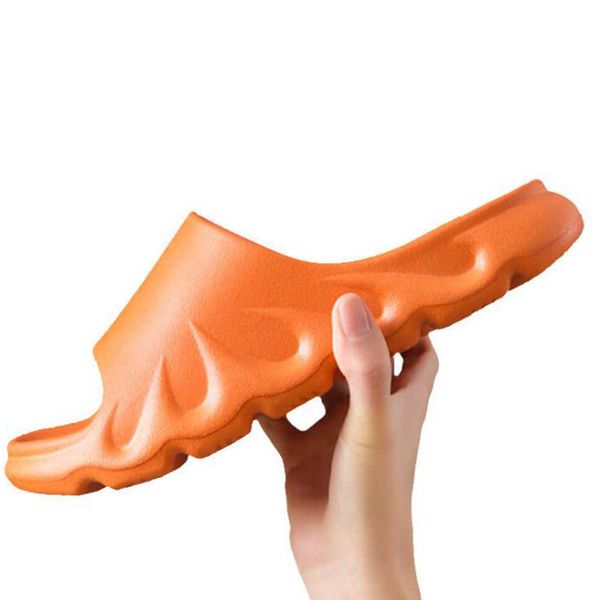

summer fashion women slippers slide sandals casual beach shoes thick soft sole couple bathroom qq132 210625, Black