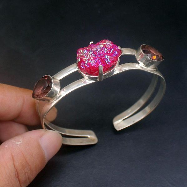 

bangle hermosa jewelry origin titanium purple amethyssilver color fashion arrival open cuff for women 20214589, Black