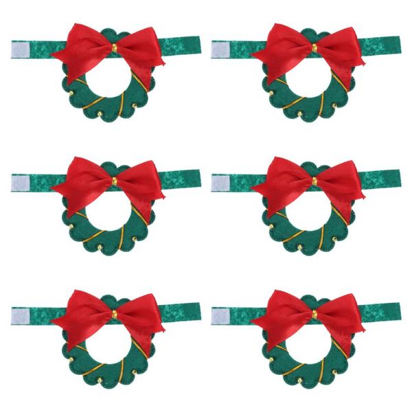 

napkin rings 6pcs christmas buckles table decors (green)