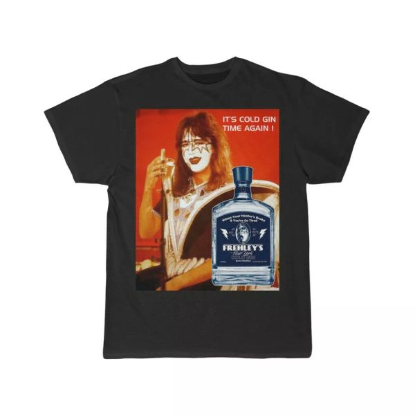 

kiss ace frehley cold gin 2 men's short sleeve tee, White;black