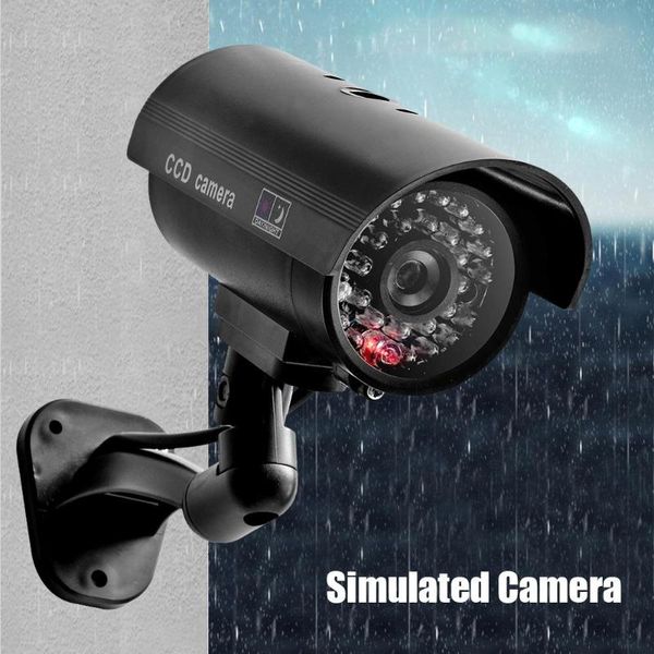 

cameras fake dummy camera security cctv outdoor waterproof emulational decoy ir led flashing red video surveillance