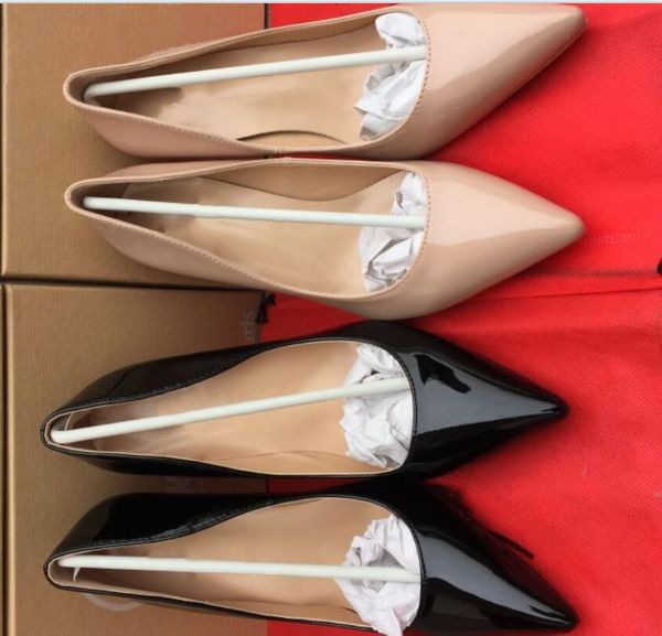 

real picture high-quality shoe women luxurys designers 2021 red bottom heels pointed toe genuine leather so kate high heel shoes christmas h, Black