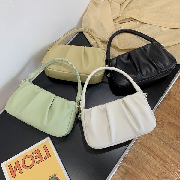 

[new in one-shoulder summer version of pleated wave messenger lady june] new korean 2021 bag cloud handbag ctpwp