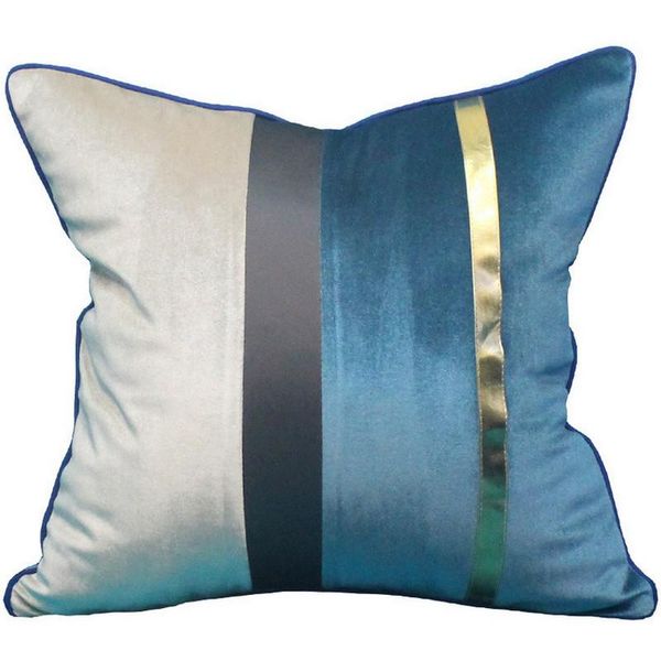 

pillow case flannel pillowcase gold bar stitching simple luxury modern style furniture without core square rectangle