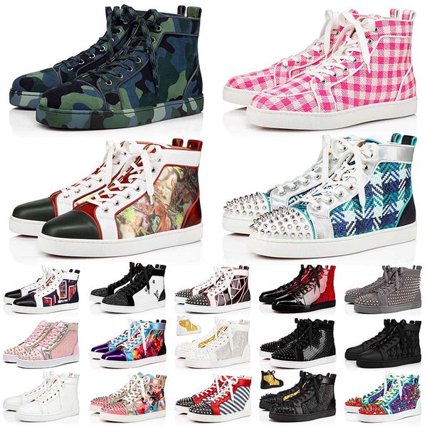 

fashion red bottoms men women designer shoes loafers platform sneakers golden black luxury suede spikes flat heel dress boots vintage traine