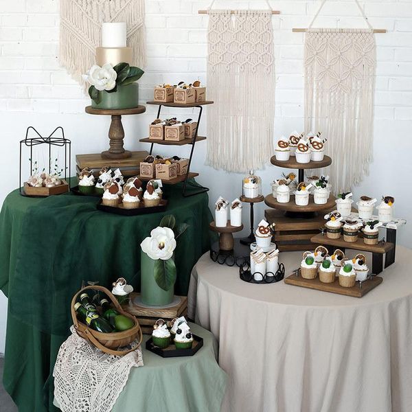 

other bakeware retro style cake display stand combination wooden dessert sushi decoration table wedding birthday party banquet props