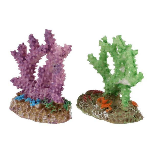 

decorations 2pcs coral ornament landscaping decoration fake artificial resin