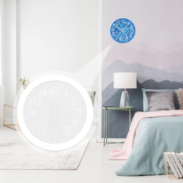 

1pc diy drop-shaped clock silicone mold home wall ornament casting clocks