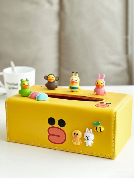 

home bedroom cartoon tissue box multifunctional pumping living room simple and cute paper case personality creativity boxes & napkins