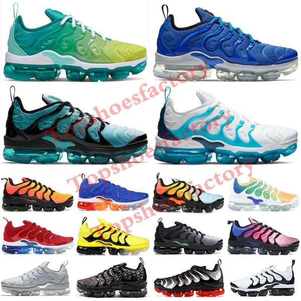 

nlke tn plus geometric active black mens women running shoes grid print lemon lime bumblebee game royal trainers sports sneakers 36-47