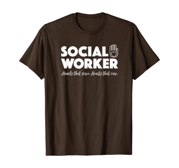 

hands - social worker shirt for social work month gift, White;black