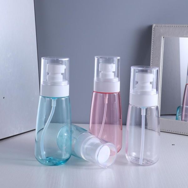 Neue Nebel-Sprühflasche aus Kunststoff, nachfüllbar, transparent, Airless-Pumpe, Parfüm-Taschenflasche, individuelles Paket, EWB7772