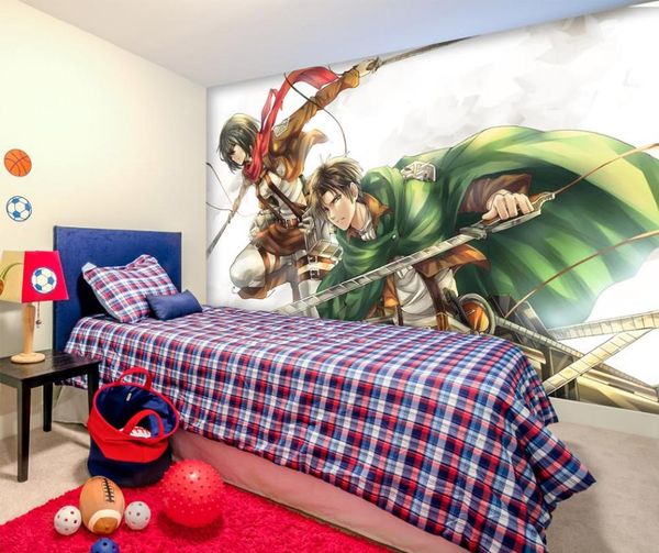 

wallpapers [self-adhesive] 3d attack on titan 6934951 japan anime wall paper mural print decal murals