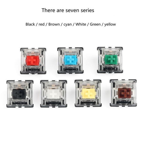 

gateron black/red/brown/cyan/white/green/yellow 5-pin g-switch rgb suitable for mechanical keyboard keyboards