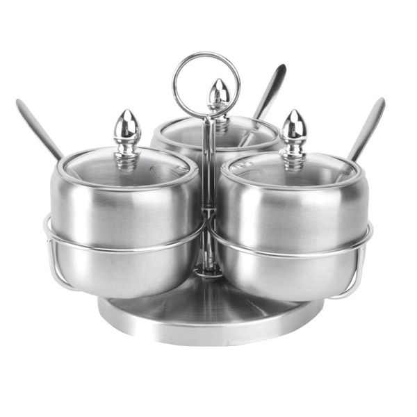 

storage bottles & jars 1 set european style stainless steel spice jar kitchen arch rack