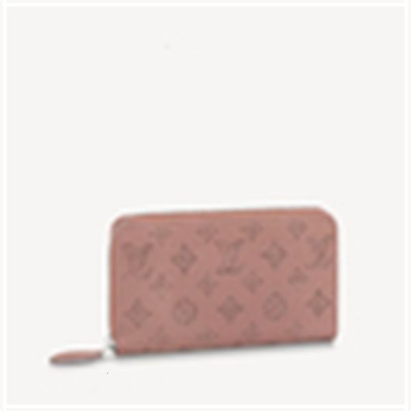 

m69427 zippy wallet real leather long wallets chain wallet pouches key card holders cases purse clutches evening, Red;black