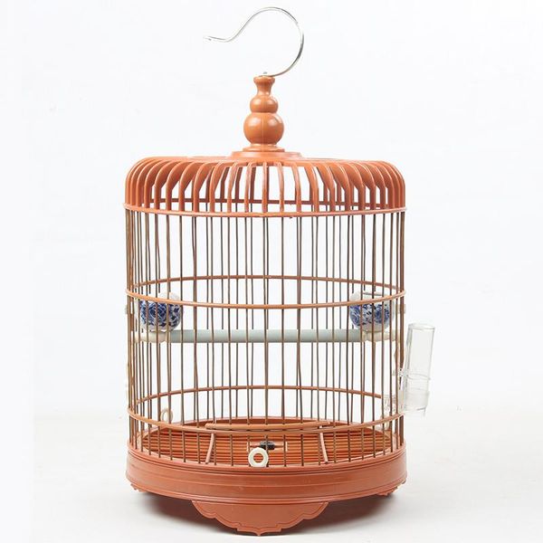 

bird cages cage chickadee bamboo round with standing pole eating box small nest