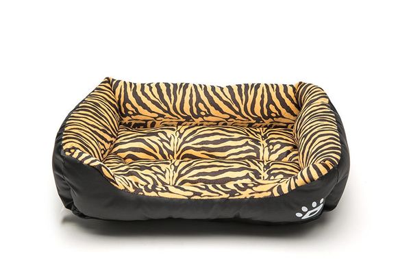 

kennels & pens waterproof pet bed dog mat soft warm sleeping leopard print dogs house cushion for cats durable nest kennel accessories