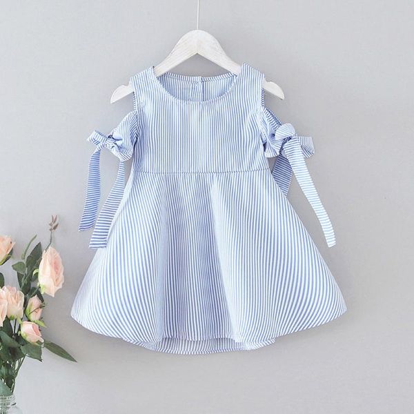 

girl's dresses sundress for girls toddler baby sleeveless children's dress stripe bow tulle princess clothes outfits vestido, Red;yellow