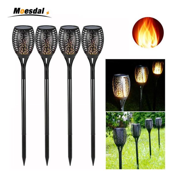 

lawn lamps led solar flame flickering lamp 51 72 96led torch light dancing lights waterproof outdoor garden landscape decoration