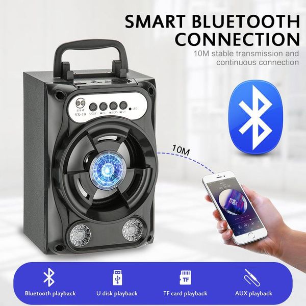 

portable speakers speaker bluetooth-compatible 5.0 with tf card usb playback aux input play subwoofer tws wireless lound