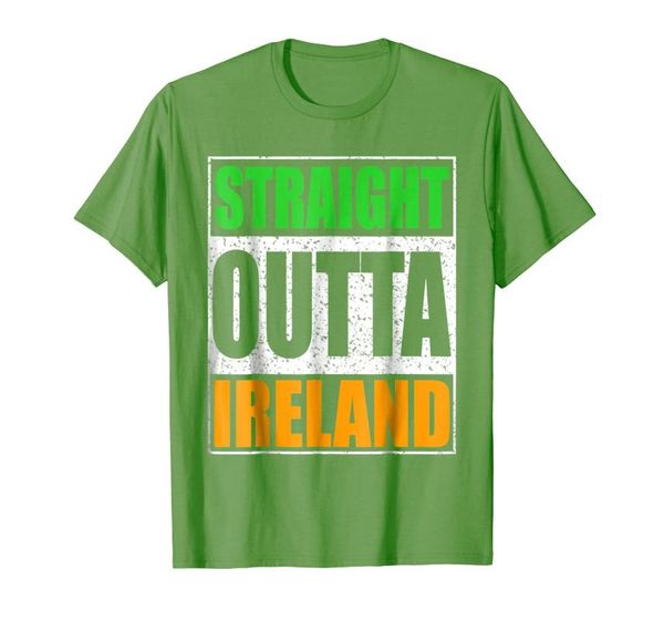 

men's t-shirts straight outta ireland t-shirt patriotic gift shirt, White;black