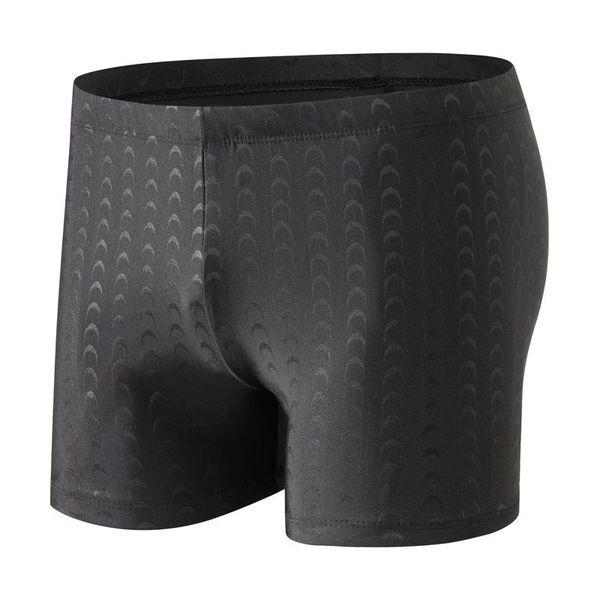 

men sharkskin professional swim boxer shorts polyester elastic tight beach surfing swimwear quick-drying trunks swimsuit men's