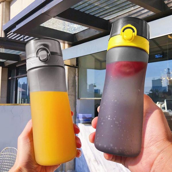 

water bottles 450ml sport bottle portable frosted with bouncing cover large capacity sports space for home office