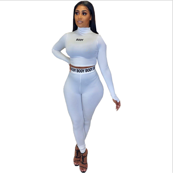 

arrivals long sleeve crop with pants 2 pieces set women clothing yoga outfits, White;red
