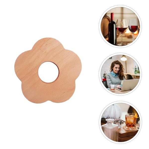 

mats & pads 2pcs durable wooden coasters home chic cup flower shaped cushions