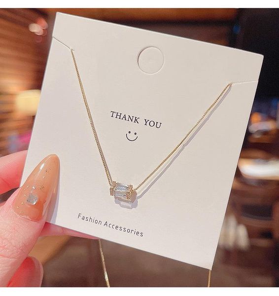 

chokers exquisite fashion cz crystal small waist pendant necklace women's zircon clavicle chain gold girl party jewelry, Golden;silver