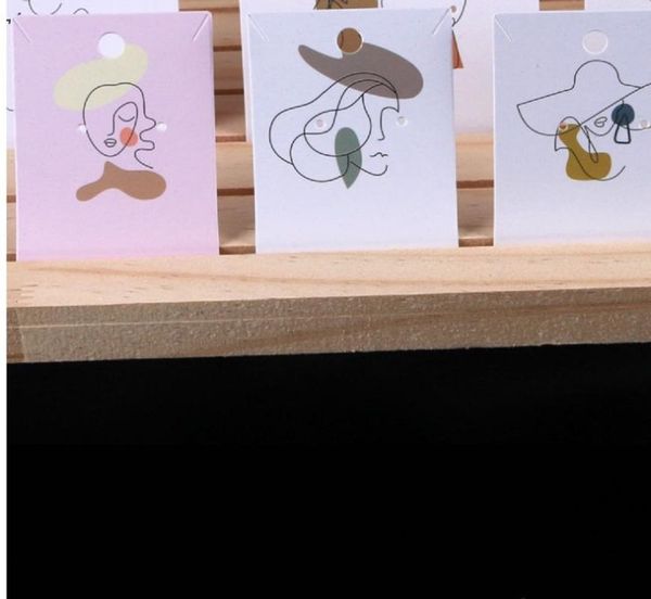 

jewelry pouches, bags 100pcs earring storage display accessories packaging fashion design unique colorful card, Pink;blue