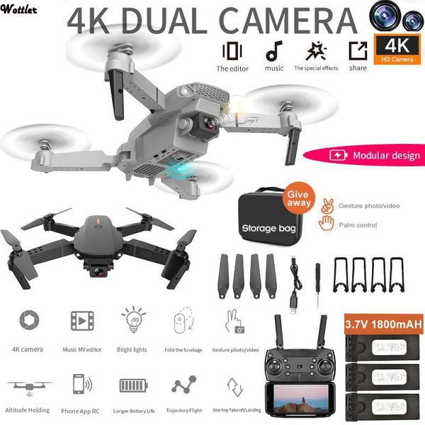 

wifi fpv rc drone 4k camera optical flow 1080p hd dual aerial video quadcopter aircraft quadrocopter toys kid gift drones