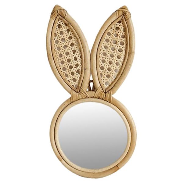 

mirrors wall hanging mirror rattan creative art ins decorative handmade ears for home decor