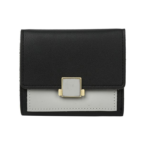 

color korean hand new casual contrast short bag female 2019 and style fashion autumn texture winter simple wallet jkuhk