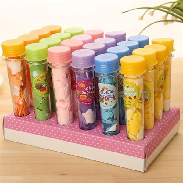 

soap dishes travel paper washing hand bath clean disposable portable mini child color random