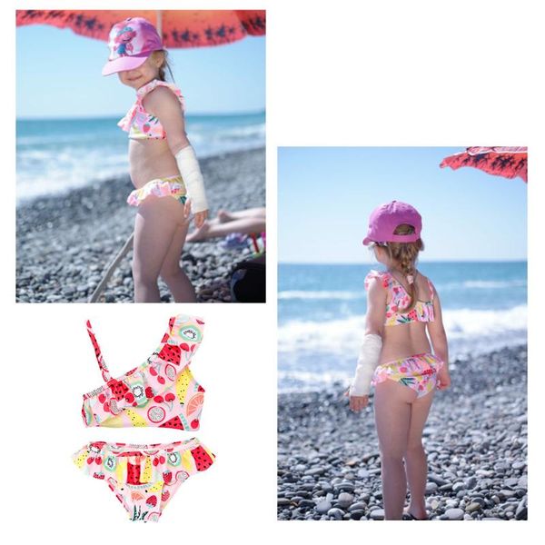 

baby girls swimwear 2021 summer holidy beach bikini pullover quick dry little pricess swimming wear toddler girl bathing suit one-pieces, Black