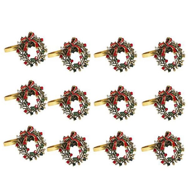

napkin rings 12pcs metal christmas ring wedding banquet el table supplies