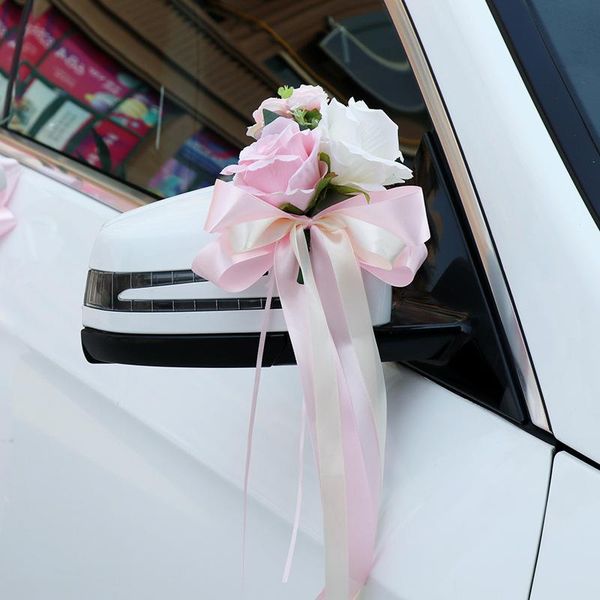 

sashes wedding car decorative embellishment deputy fleet rearview mirror door arrangement korean back flower