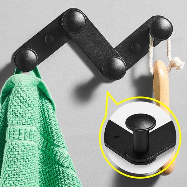

foldable chain coat hook punch-universal retractable hanger decorative hanging gadgets for home office room el hooks & rails
