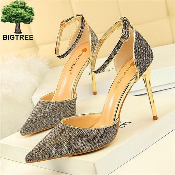 

sandals pointed toe nubuck leather ladies party sandal summer women fashion buckle shallow high-heeled shoes woman, Black