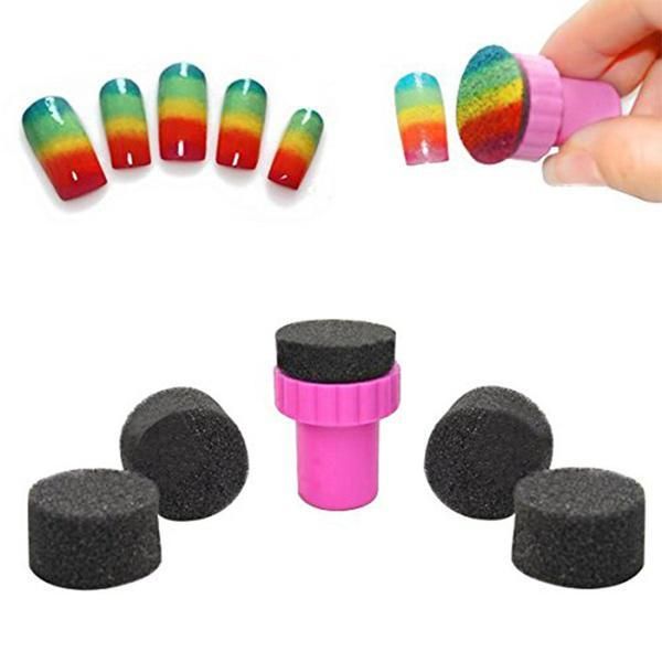 

nail brushes plastic stamper art sponge gradual change polish stamping manicure, Yellow
