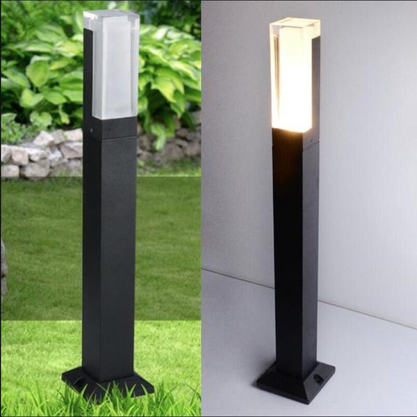 

led exterior bollard light h800mm outdoor floor for garden ip67 waterproof aluminium ac85-265v lawn lamps